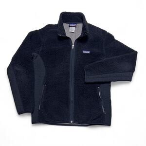 Patagonia Fall ‘08 Retro X Black Fleece Zip Sweater Jacket Womens Large